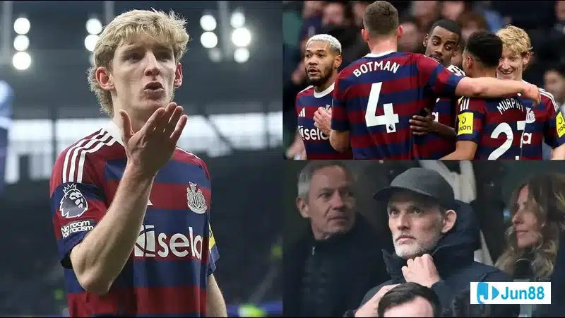 Anthony Gordon, thể hiện sự quyết tâm trong bối cảnh Phản ứng từ Anthony Gordon, thể hiện sự quyết tâm trong bối cảnh Phản ứng từ