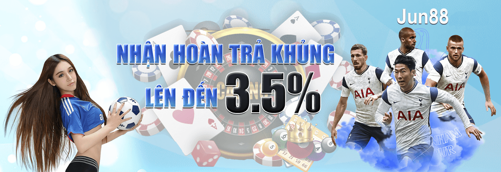 Khuyến mãi thể thao có một không hai siêu hấp dẫn tại jun88 5 Khuyến mãi thể thao cực hót tại Jun88
